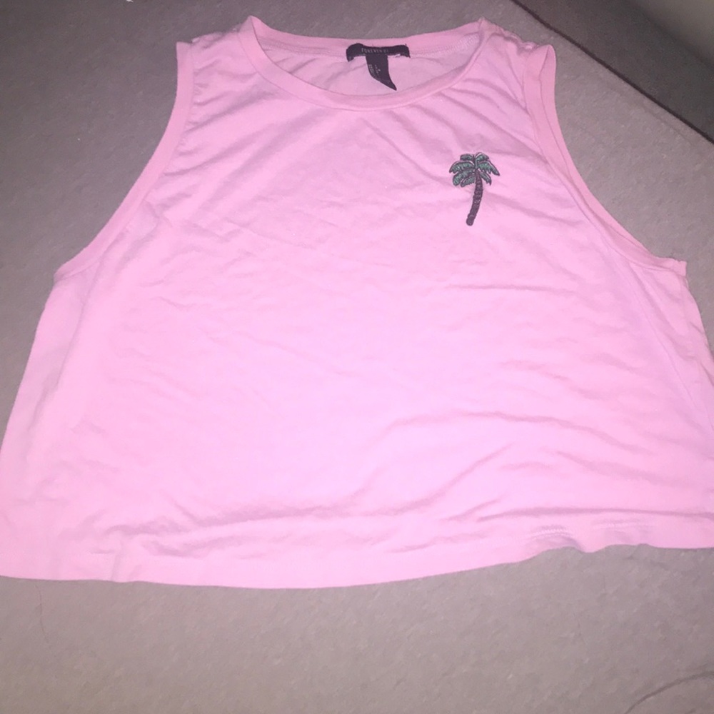 A purple tank top